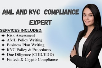 write, edit and review aml, kyc, compliance policies and business plans