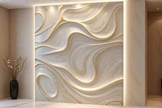 create 3d wall relief art modelling for cnc 3d printing and interior decor