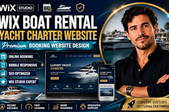 design wix boat rental website yacht charter booking website