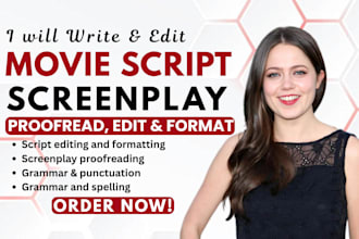 write or polish movie script screenplay horror film feature film script TV pilot