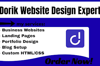 design dorik responsive website no code portfolio landing page html website