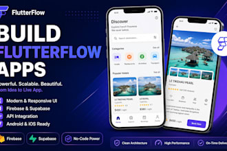 build a professional flutterflow mobile app with firebase
