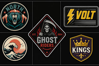 design custom patches, enamel pin, morale, biker and embroidered badges design