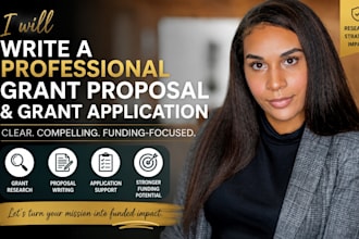 write a professional grant proposal and grant application