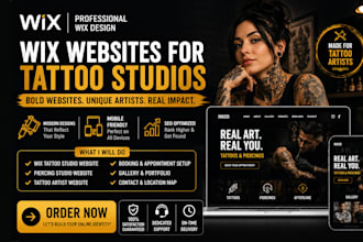 design  wix tattoo studio website piercing studio tattoo artist website
