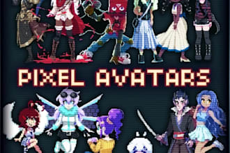 draw pixel art, sprite, pixel art animation, pokemon sprite, all kinds of pixel