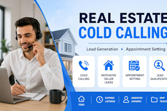 real estate cold calling, lead generation, appointment setting, llc skip tracing