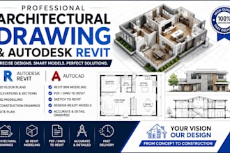 create professional architectural drawings and autodesk revit models floor plans