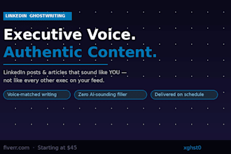 ghostwrite compelling linkedin content and blog posts for executives