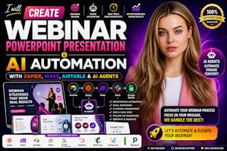 create webinar powerpoint presentation ai automation with zapier make airtable
