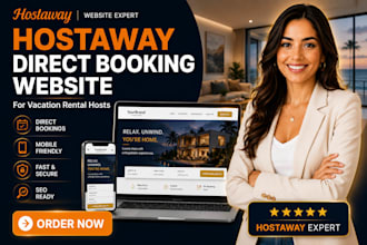set up hostaway direct booking website for vacation rental business