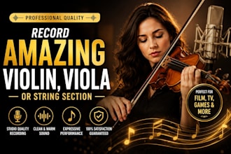 record amazing violin, viola or string section