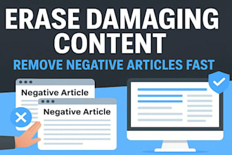 remove negative links and do online reputation management