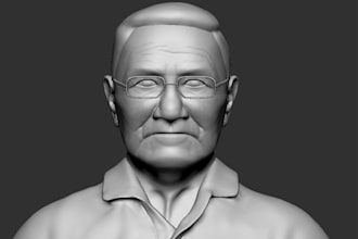 portrait 3d bust model,3d printable head stl file,custom bas relief, face sculpt