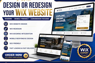 do wix website redesign travel agent vacation website, wix booking website