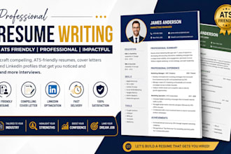 write an ats friendly resume, CV, cover letter, linkedin pr