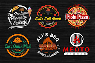 do restaurant fast food, food truck, chef, cafe, bakery, BBQ, drinks logo design
