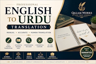 translate urdu, arabic, persian documents including islamic and academic content