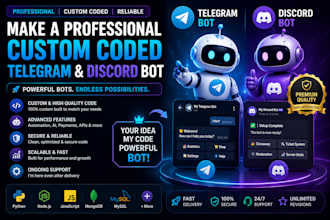 create custom discord bot or telegram bot
