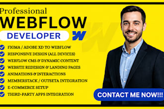 be your webflow developer for webflow business website design webflow expert