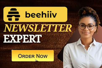 design beehiiv newsletter, landing page and website setup