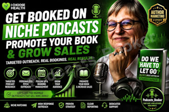 pitch and get you booked on niche podcasts to promote your book and grow sales