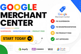 fix google merchant center , suspension and misrepresentation, product feed