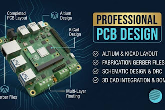 do altium and kicad pcb layout, schematic design, and gerber files