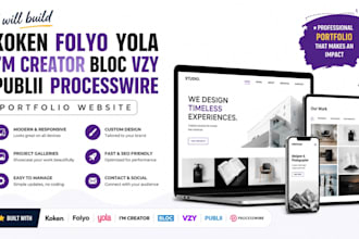 build koken folyo yola im creator blocs vzy publii processwire portfolio website