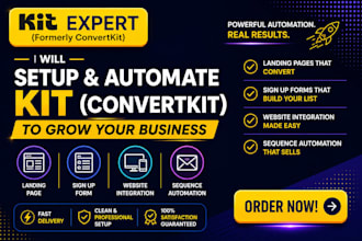 be your expert for convertkit or kit email marketing automation