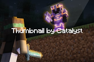 make a minecraft thumbnail for your smp videos
