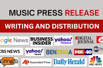 write music press release and handle music press release distribution across uk