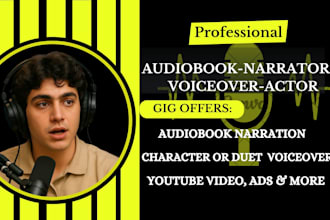 narrate acx audible audiobook, record commercial, corporate voiceover