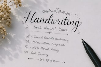 write custom handwritten notes, letters, and cards