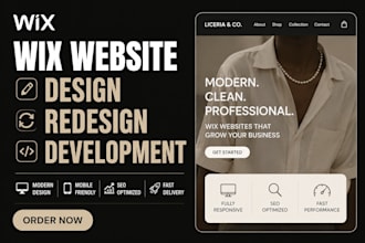 wix website design wix redesign wix website development wix website