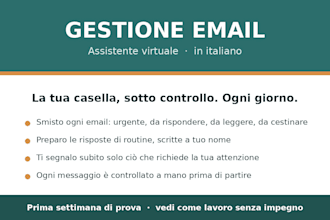 gestisco la tua casella email in italiano come assistente virtuale