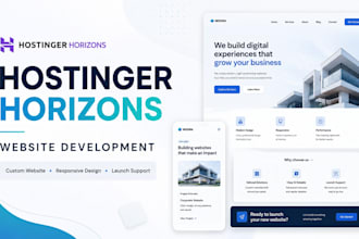 build a professional website using hostinger horizons