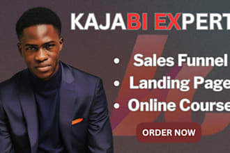 design and build kajabi funnel, kajabi website, and kajabi online course