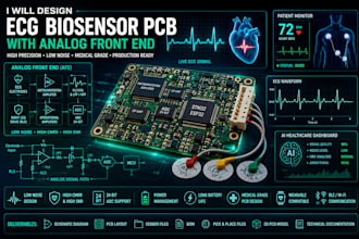 design ecg biosensor pcb with analog front end