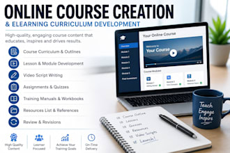 create engaging online course content and elearning curriculum