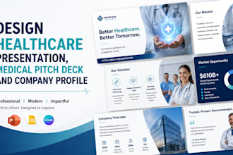design healthcare presentation, medical pitch deck and company profile