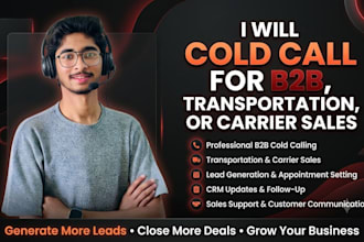 cold call for b2b transportation carrier sales telemarketing