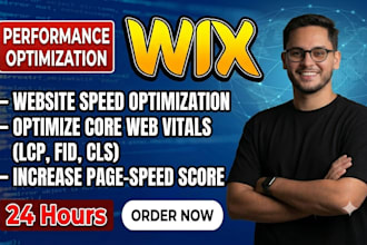 optimize wix website speed and core web vitals score