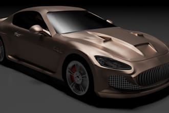 create photorealistic automative 3d car models and rendering for games