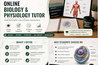 tutor you in biology, physiology, and anatomy at any level