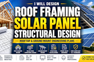 design roof framing solar panel structural rooftop ground mount plans