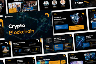 design blockchain web3 crypto defi nft pitch deck for investors and funding