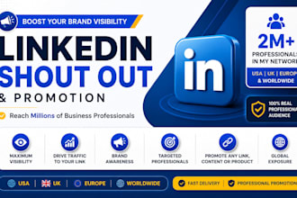 shoutout promote linkedin content to increacse engagement influencer marketing