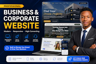 build a modern responsive corporate  business website