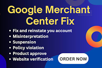 fix google merchant center suspension and misrepresentation